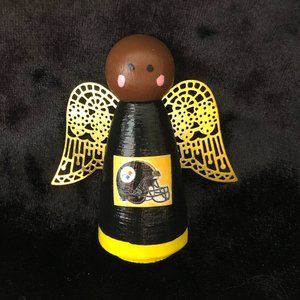 Pittsburgh Steelers Football Dark-Skin Angel Pin